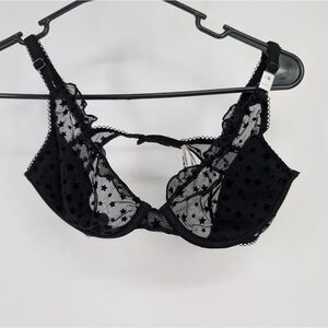 Victoria's Secret Black Star Mesh Bra